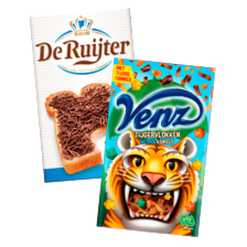 De Ruijter of Venz hagelslag, vlokken of muisjes